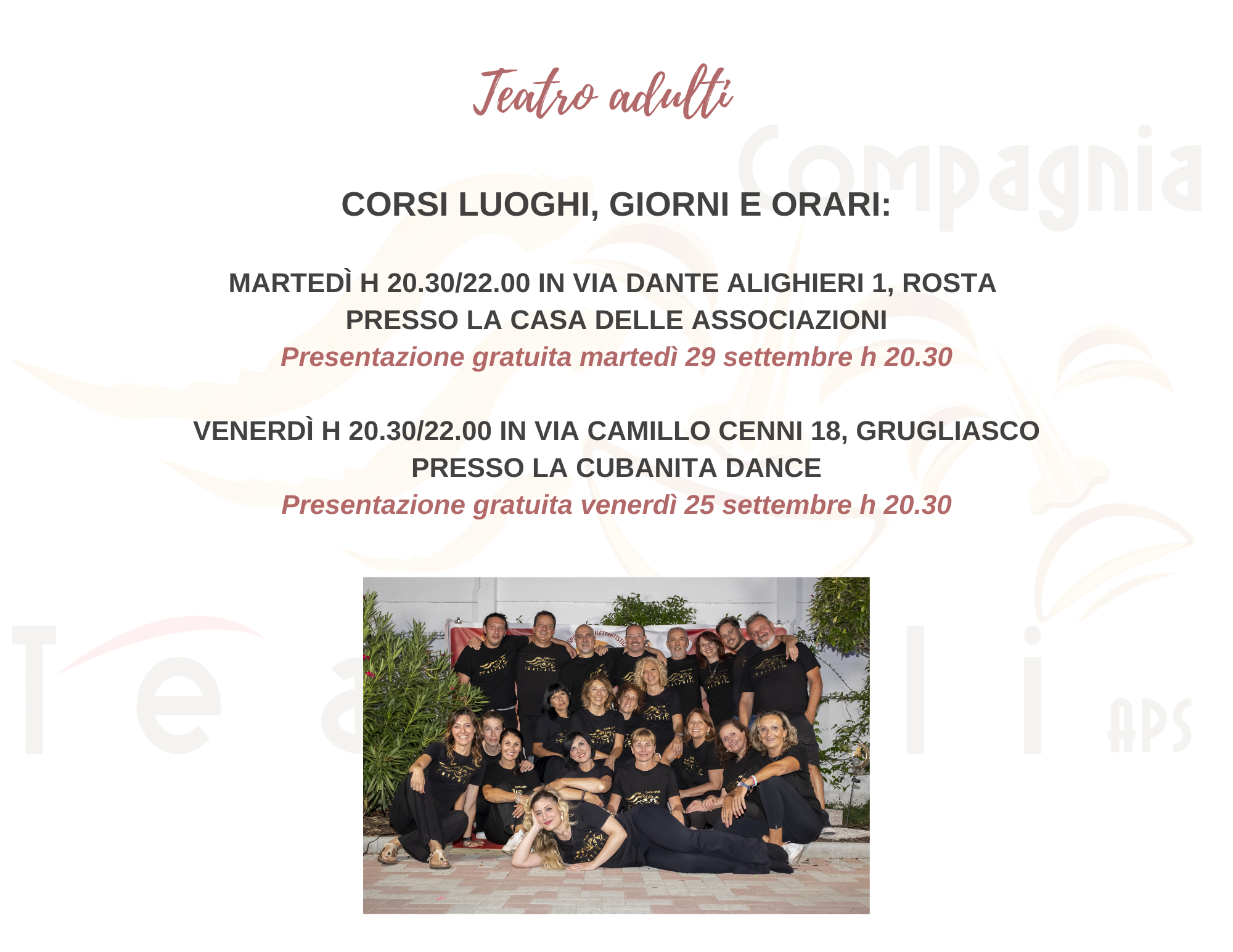 Teatro adulti - Gruppo corsi