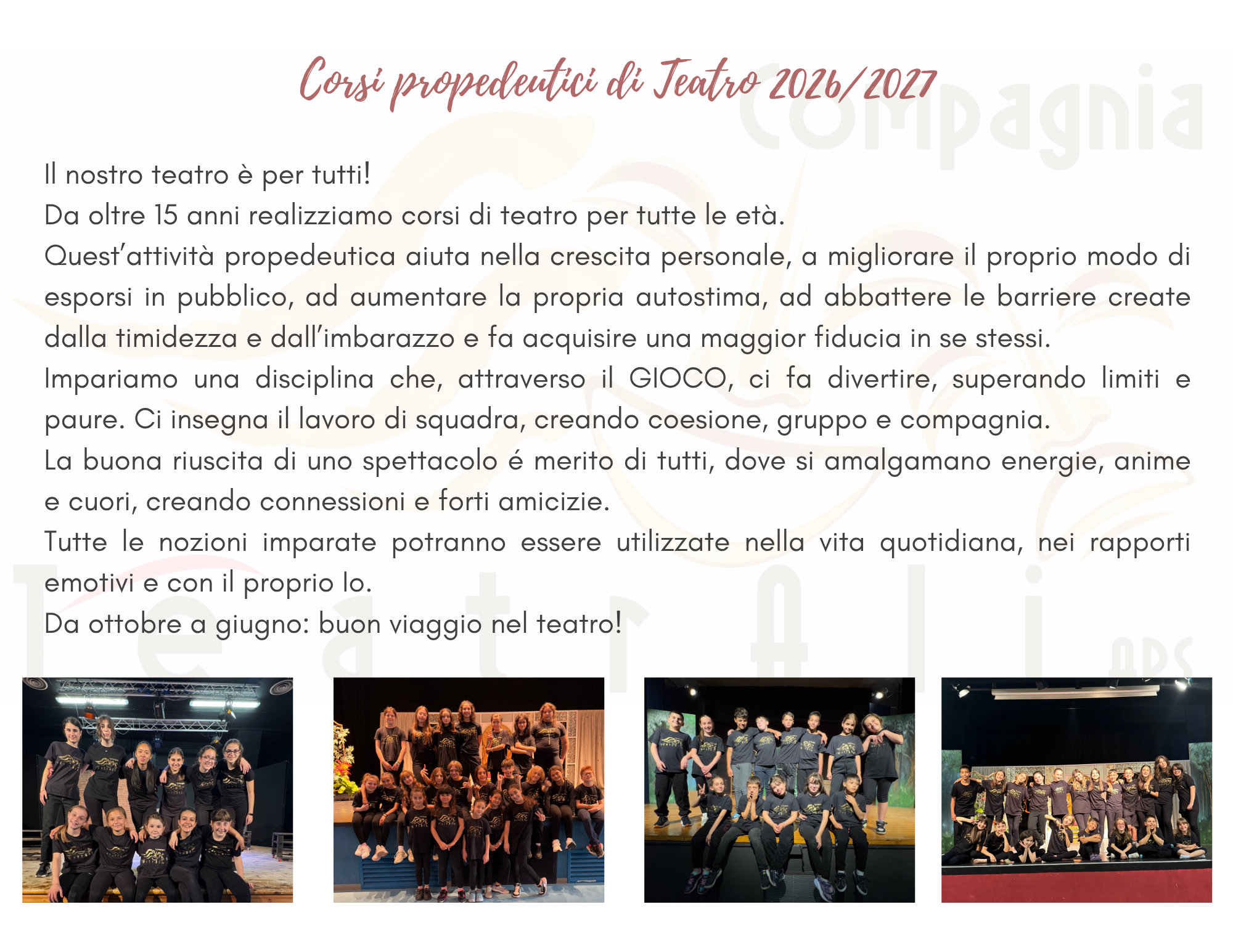 Corsi propedeutici di Teatro